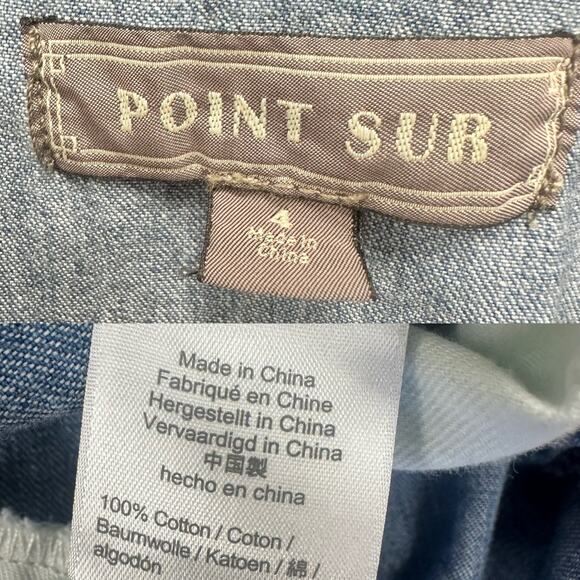 J. Crew Point Sure Patch-pocket utility jumpsuit in indigo denim Size 4 Wide Leg - Picture 15 of 16